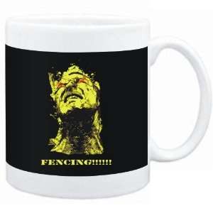   Mug Black  Fencing     ABSTRACT ART Sports
