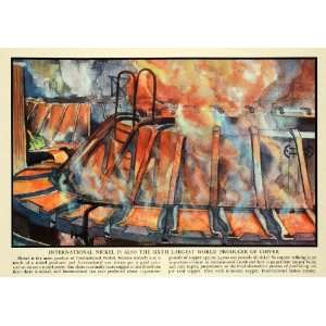 1934 Print International Nickel Copper Ingot Ore Frood Thomas Frood 