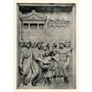  1893 Heliogravure Arch Marcus Aurelius Temple Jupiter Sacrifice 