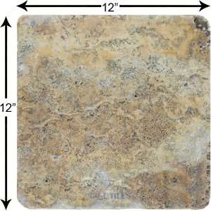   Clear view tiles   12 x 12 gold tumbled travertine