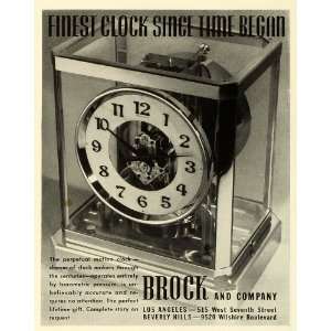  1941 Ad Brock Barometric Pressure Clock Timepiece 