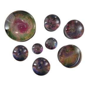  Earth Double Flare Planet Glass Plugs   7/16   Sold As A 