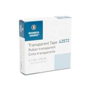  Business Source 43572 Transparent Tape, Glossy, 1 in. Core 