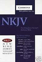 NKJV CAMBRIDGE PITT MINION GOATSKIN LEATHER BIBLE NEW  