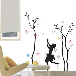 TREE & GIRL ★ WALL DECOR DECALS STICKER REMOVABLE VINYL  