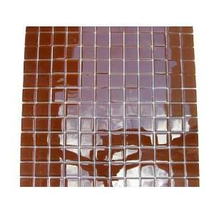  Earth Brown 1X1 Glass Tile