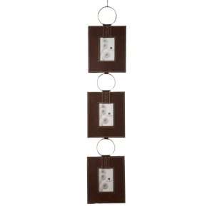  Lazy Susan Hanging Ring and Leather Frame, Set of 3, 4 by 