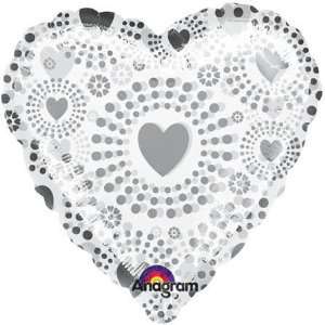  18 Bedazzled Hearts Clearly Metallic Toys & Games