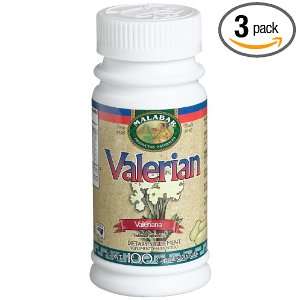 Malabar Valerian Dietary Supplement, 100 Count Capsules (Pack of 3 