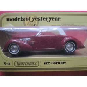 1937 Cord 812 (Plum) Matchbox Model of Yesteryear Lesney Y 18 Issued 
