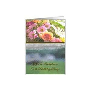    Flowers and Fog 75th Birthday Invitation Card Toys & Games