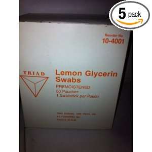  Lemon Glycerin Swabs, TRAID, 50 pouches/box Health 