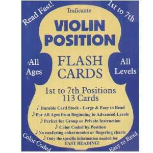  Traficante Violin Flash Cards 1st 7th Positions Musical 