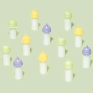  Multi Color Pastel Baby Bottle Favor Charms 24ct Toys 