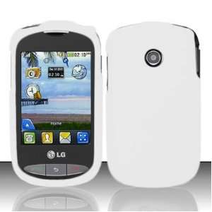  LG 800g (TracFone) Rubberized Case Cover Protector   White 