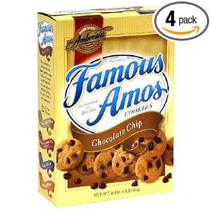 Famous Amos Chocolate Chip Cookies, 16.8 Ounce Packages (Pack of 4 