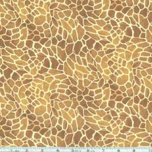  45 Wide Big Cats Giraffe Texture Tan Fabric By The Yard 
