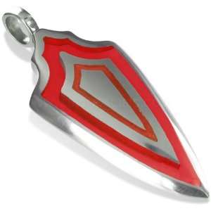  Triple Shield Bico Pendant   Red