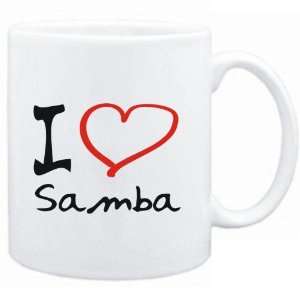  Mug White  I LOVE Samba  Music