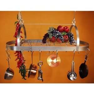  30 Oval Pot Rack with Optional Utensil Grid and Hanger 