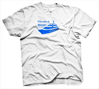 IM ON A BOAT funny t shirt Large SNL t pain humor cool humor sketch L 