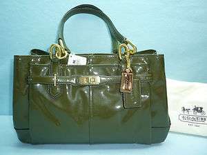 NWT COACH CHELSEA PATENT LEATHER JAYDEN EAST WEST CARRYALL SATCHEL 