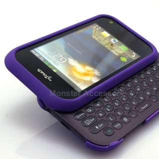 LG myTouch Q Purple Rubberized Hard Snap On Cover Case NEW  