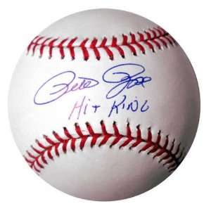  Pete Rose Autographed Baseball with Hit King Inscription 