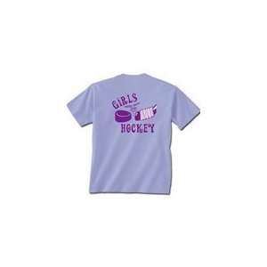 Girls Just Wanna Play Hockey Short Sleeve T Shirt Adult   Shirts 