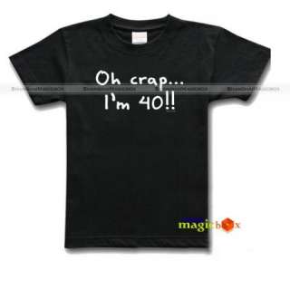 Oh Crap Im 60 Customize Age Funny Birthday T shirt Tee  