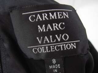You are bidding on a CARMEN MARC VALVO COLLECTION Black Long Satin 