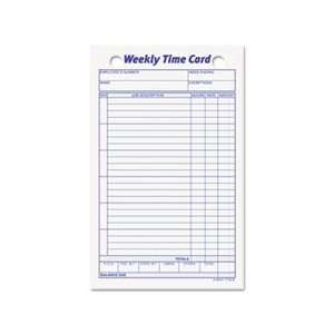  TOPS® TOP 3016 EMPLOYEE TIME CARD, WEEKLY, 4 1/4 X 6 3/4 