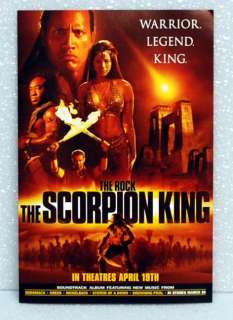 The Scorpion King The Rock Movie Promo Card Postcard  