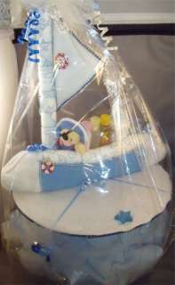 Nautical Sail Boat Baby Shower Sailboat Diaper Cake  