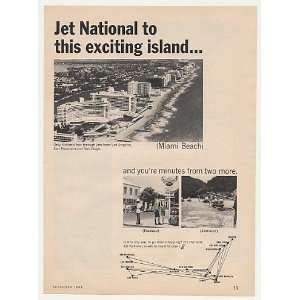   National Airlines Exciting Island Miami Beach Print Ad