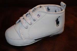 Baby Shoes Ralph Lauren Layette.White Leather9 12 Mo  