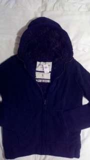 NWT Abercrombie & Fitch Mens Navy Wolf Jaw Sweater Jacket Large  