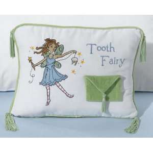 Tooth Fairy Embroidered Pillow