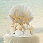 Seashell Wedding Cake Topper Beach Themed Resin Starfis