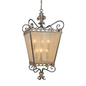  Fleur de Lis Collection 6 Light 44 French Gold Foyer with 
