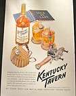 1949 Kentucky Tavern Whiskey AD + Monmouth Park Horse Races 