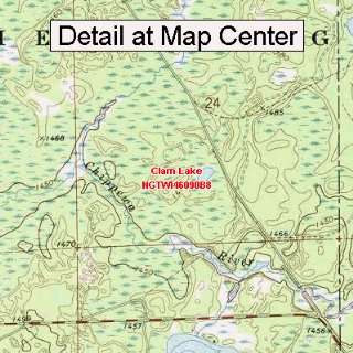  USGS Topographic Quadrangle Map   Clam Lake, Wisconsin 
