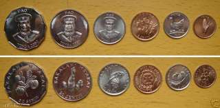 Tonga coins set of 6 pieces UNC  