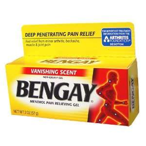  Bengay Menthol Pain Relieving Gel Vanishing Scent, 2 Ounce 