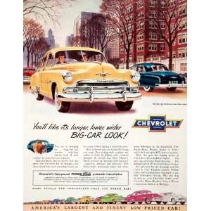 1951 Ad Chevrolet Styleline Delux 4 Door Sedan General Motors Detroit 