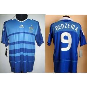  France home 09/10 # 9 Benzema size L soccer jersey Sports 