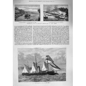   1876 Gun Boat Medina Ship Commodore Hewitt Niger River