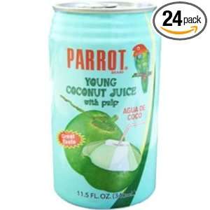 Parrot Coconut Juice, 11.5 Ounce (Pack of 24)  Grocery 