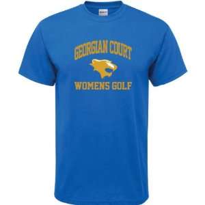  Georgian Court Lions Royal Blue Womens Golf Arch T Shirt 