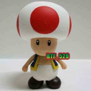   Bros Figure( 31/2 Red Blue Green Purple Yellow Old Toad & Toadette